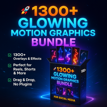 1300+ Glowing Motion Graphics Reel Bundle – Eye-Catching Visuals for Creators